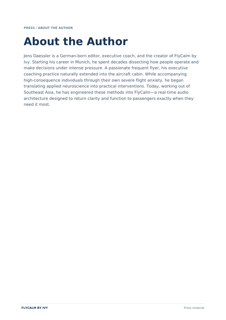 First page preview of About Jens Daessler PDF