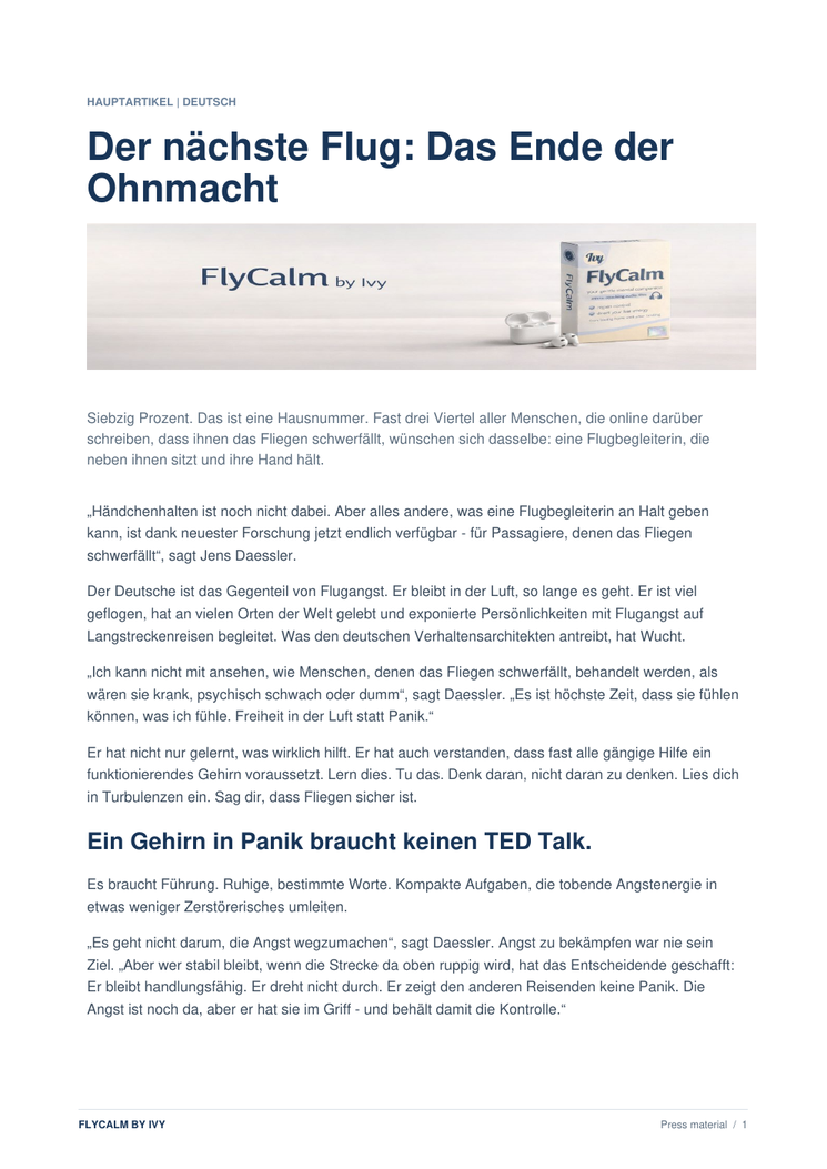 Vorschau Der nächste Flug: Das Ende der Ohnmacht