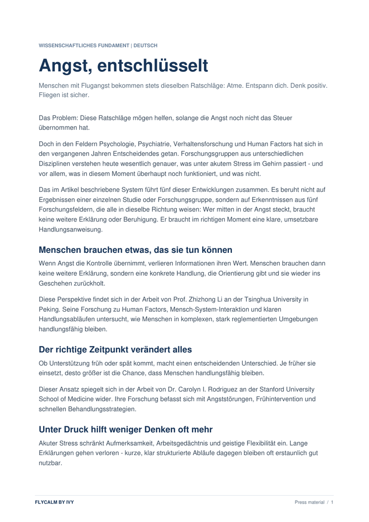 Vorschau Angst, entschlüsselt