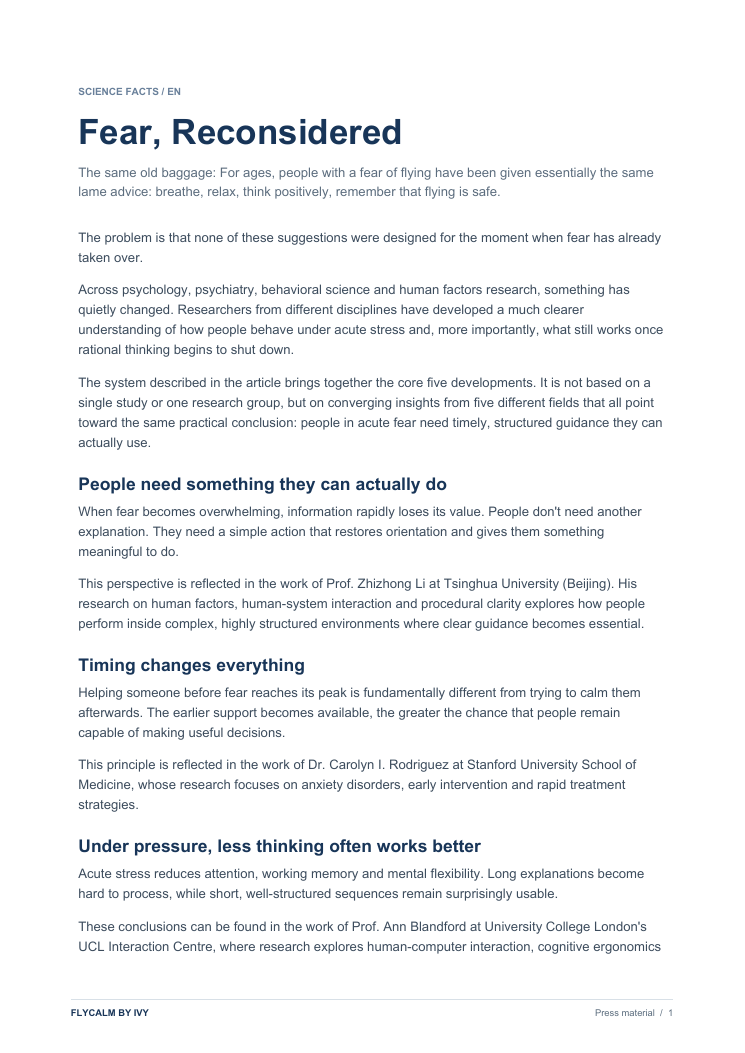 First page preview of Fear, Reconsidered PDF
